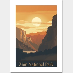 Zion National Park Vintage Travel Poster Posters and Art